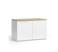 Sideboard Wido, 80x50cm avec 2 portes, Blanc/Sonoma, Vicco 51708