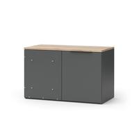 Sideboard Wido, 80x50cm Commode d'angle avec porte, Anthracite, Vicco 47678