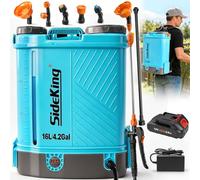 SideKing Pulvérisateur à Dos 16L, Pulvérisateur Électrique Compatible avec Makita 18V, Pression Réglable 7 Bar, Lance Télescopique, Soutien Lombaire, Pulvérisateur de Jardin pour Toiture & Terrasse