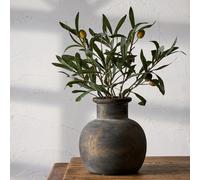 Siducal Vase Rustique en céramique - Fleur décorative en poterie de 15,2 cm - Boho - Vase en Terre Cuite pour décoration d'intérieur, Table, Salon, Salle de Bain, décoration d'étagère, cheminée