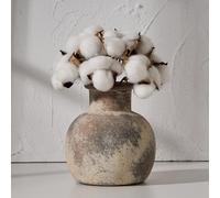 SIDUCAL Vase Rustique en céramique | Fleur décorative en poterie de 15,2 cm pour décoration d'intérieur | Vase bohème | Terre Cuite pour Table, Salon, Salle de Bain, décoration d'étagère, cheminée
