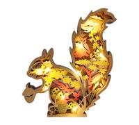 siduytin Lampe écureuil en Bois sculpté Chic, décoration élégante pour Bureau Salon, utilisable Longtemps. Décoration Murale en Bois sculpté à Plusieurs Niveaux, idéale pour Un Anniversaire, Un