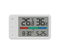 siduytin Thermomètre et hygromètre précis pour Chambre de bébé, Version Mini avec écran LCD Haute définition, Horloge Multifonction Quotidienne Facile