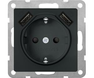 SIE 5UB19700CM01 - Système I, avec deux ports de chargement USB Carbonmétallisé
