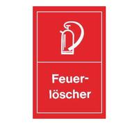 Siebdruck Jäger Panneau d'avertissement extincteur rouge Quantité:1