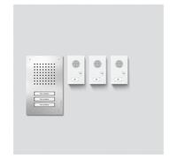 Siedle SET CLAB 850-3 E/W Kit audio Siedle Classic acier inoxydable/blanc