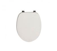 SIÈGE ABATTANT WC UNIVERSELLE EN BLANC DÉCAPÉ VIEILLI SHABBY