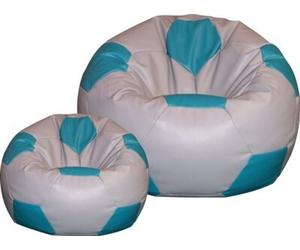 Siège ballon 100x100 cm + repose-pieds gris turquoise