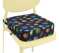 Siège d'appoint pour table à manger, rehausseur de chaise de salle à manger pour - Coussin rehausseur inférieur antidérapant,Le coussin rehausseur de chaise pour lavable avec ceinture de sécurité