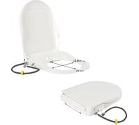 Siège de bidet, Système de jets double, Pression d'eau réglable, BLANC