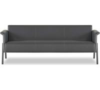 Siège de bureau design gris foncé 3 places Meubles en cuir noble