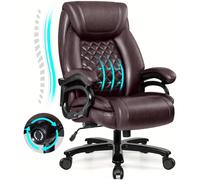 Siège de bureau ergonomique - Siège confortable - Siège de bureau pour personnes de grande taille - Support lombaire réglable