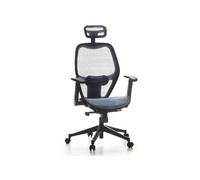 AIR-PORT | Dossier en tissu filet | Assise en tissu filet - Siège de bureau de qualité professionnelle Bleu