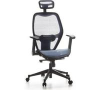 Siège de bureau / Fauteuil de direction AIR-PORT, tissu maille bleu hjh OFFICE Bleu G