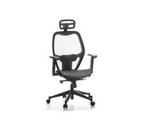 Siège de bureau / Fauteuil de direction AIR-PORT, tissu maille gris argenté