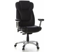 Siège de bureau / Fauteuil de direction EMBASSY 200, cuir fin noir hjh OFFICE Noir G