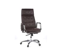 Siège de bureau / Fauteuil de direction VILLA 20, cuir Nappa marron