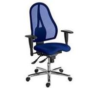 Chaise de bureau Open Point Sitness dossier maille avec accoudoirs réglables 3D - bleu