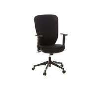 Siège de bureau / Siège pivotant TRAFFIC 30 , dossier haut, tissu noir hjh OFFICE Multicolore G