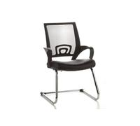 Siège de conférence / Piètement luge VISTO NET V, tissu maille noir, chromé hjh OFFICE Multicolore G