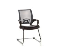 Siège de conférence / Piètement luge VISTO NET V, tissu maille noir / gris, chromé hjh OFFICE Multicolore G