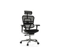 HJH Office Siège de direction de luxe ERGOHUMAN GEN2 Tissu maille/tissu Noir