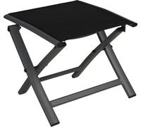 Siège de jardin pliable en aluminium Unyqoos®, résistant aux intempéries, avec structure revêtue de poudre et tissu de haute qualité, de couleur noire