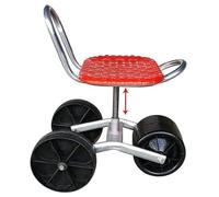 Siège de jardin roulant avec coussin genoux et tabouret pivotant à 360 | Siège de jardin à roulettes avec coussin à genoux pour le désherbage et l'entretien de la pelouse, pivotant à 360° réglable