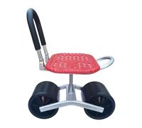 Siège de Jardin Roulant Hauteur Réglable Pivotant 360 Degrés Métal | Tabouret Roulant pour Jardinage pour Seniors Jardinage Plantation Extérieur Pelouse