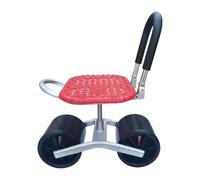 Siège de jardin roulant réglable en hauteur pivotant à 360° en métal | Tabouret roulant pour personnes âgées Jardinage Plantation Extérieur Pelouse Patio Cour