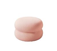 Siège de maquillage tabouret ménage style crémeux | Chaise de vanité de chambre à coucher, Pouf rond minimaliste en laine d'agneau for la décoration de la maison(35x22CM Pink)