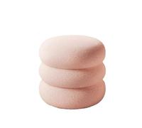Siège de maquillage tabouret ménage style crémeux | Chaise de vanité de chambre à coucher, Pouf rond minimaliste en laine d'agneau for la décoration de la maison(35x30cm Pink)