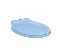 vidaXL Siège de toilette à fermeture en douceur Abattant ovale Bleu