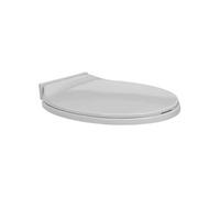 vidaXL Siège de toilette abattant à fermeture en douceur Ovale Gris clair