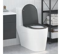 Siège de toilette à fermeture rapide vidaXL avec chute douce en duroplast anthracite