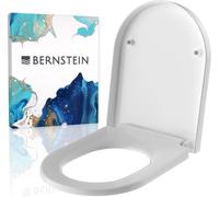 Siège de toilette abaissement automatique thermodurcissable en forme de D cou...