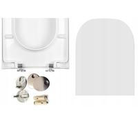 Siège de toilette antibactérien Ramm, avec système de descente automatique, compatible avec les cuvettes Roca Gap