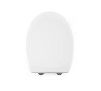 Siège de Toilette Beldray Anti-bactérien - Couvercle à Fermeture Douce, Facile à Installer & Retirer, Convient à la Plupart des Toilettes de Taille Standard, Siège 23 x 48 cm, Duroplastique, Blanc