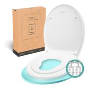 Benkstein® Abattant de WC de qualité supérieure pour enfants et familles - Ovale - Blanc - Avec système d'abaissement automatique Softclose - Lunette WC - Siège de toilette magnétique intégré