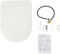 Siège de toilette bidet intelligent - Type D - PP - Deux buses - Trois trous de rinçage - Pression d'eau 0,08-0,8 MPa - 48 × 35 × 7,8 cm - Blanc