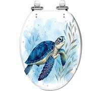 Siège de toilette décoratif allongé générique en résine | Abattant de toilette décoratif allongé en résine, compatible avec les toilettes allongées standard, apporte une touche d'