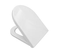 Siège de toilette dédié série RESORT de Rak, Blanc modèle enveloppant en thermodurcissable, fermeture standard