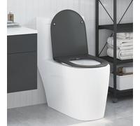 vidaXL Toilettes en duroplast – fermeture douce, retrait rapide – blanc