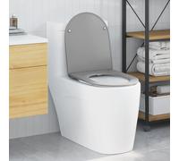 Toilettes vidaXL avec fermeture douce, rapide à retirer, en duroplast blanc