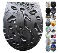 Siège de toilette Duroplast, système de fermeture en douceur, fixation rapide, forme ovale, 45x37 cm