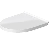 Siège de toilette ovale, à fermeture douce, en plastique, blanc, dimensions 37x43,1x4,2 cm