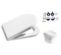 Siège de toilette ovale en Duroplast, fermeture douce, de couleur blanche, pour Roca Nexo