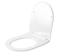 Siège de toilette, résine urée-formaldéhyde, design ultra-fin, système de fermeture douce, adaptation universelle réglable, blanc