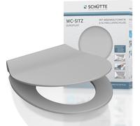 Siège de toilette SCHÜTTE avec abaissement automatique SLIM GREY Duroplast Gris