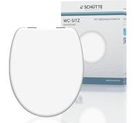 Siège de toilette SCHÜTTE avec abaissement automatique WHITE Duroplast